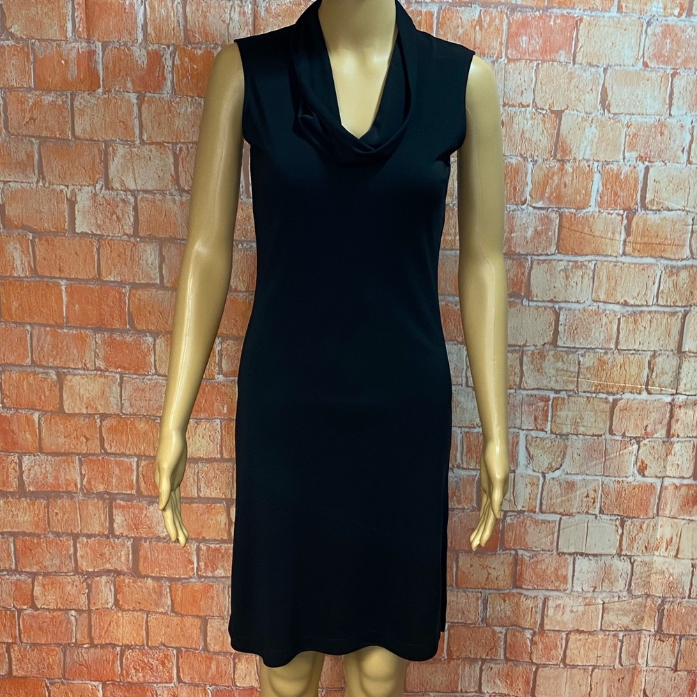 New York‎ & Company Black Sleeveless Cowl Neck Dress